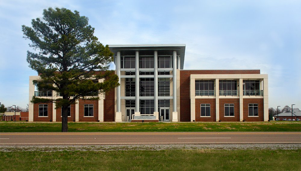 The administration building at Coahoma Community College in Clarksdale, Mississippi