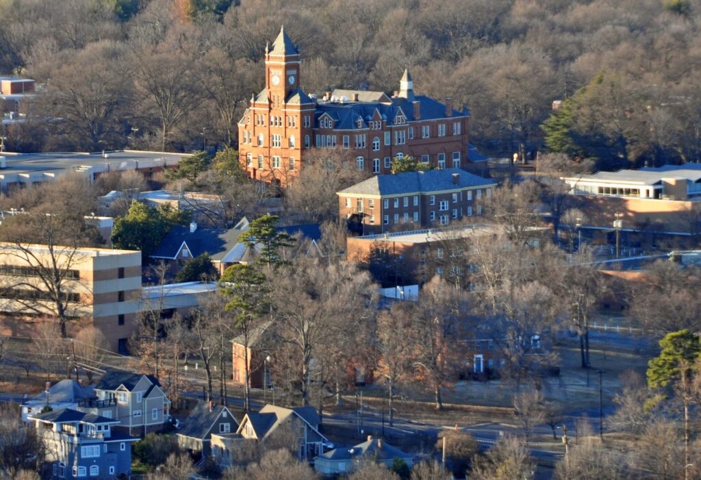 Skyline view of the Johnson C. Smith University campus in Charlotte