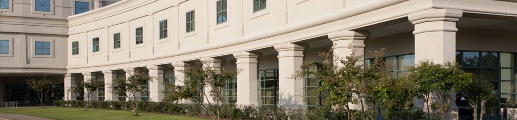 Campus building at Shelton State Community College in Tuscaloosa, Alabama