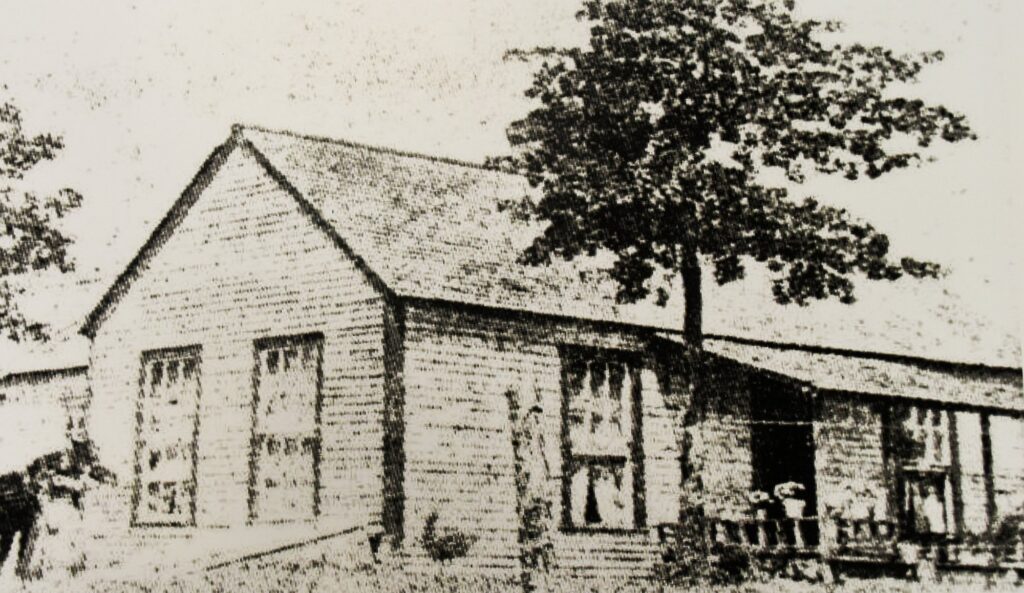 The original Texas College school building in Tyler, Texas, published in the college history